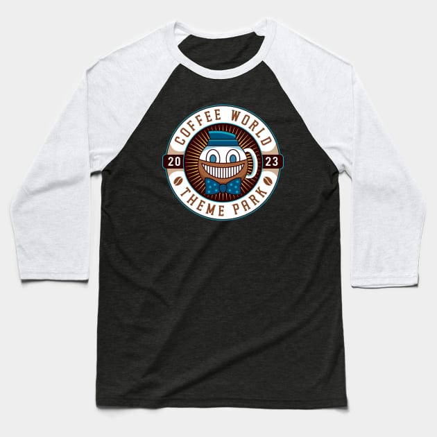 Watery Coffee World Emblem Baseball T-Shirt by Lagelantee